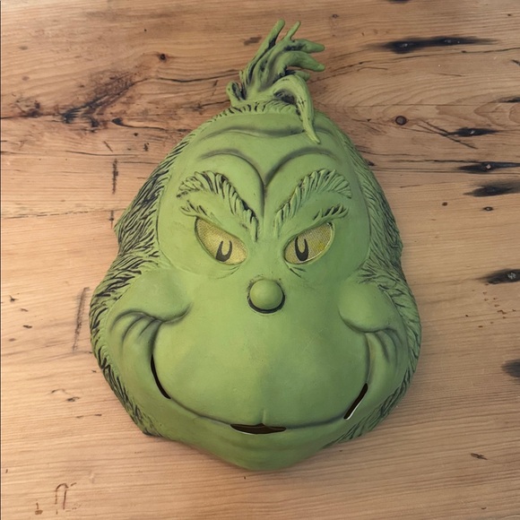 Grinch Costume Mask Dress Fur Gloves Tights Adult Small/Medium - Picture 2 of 7